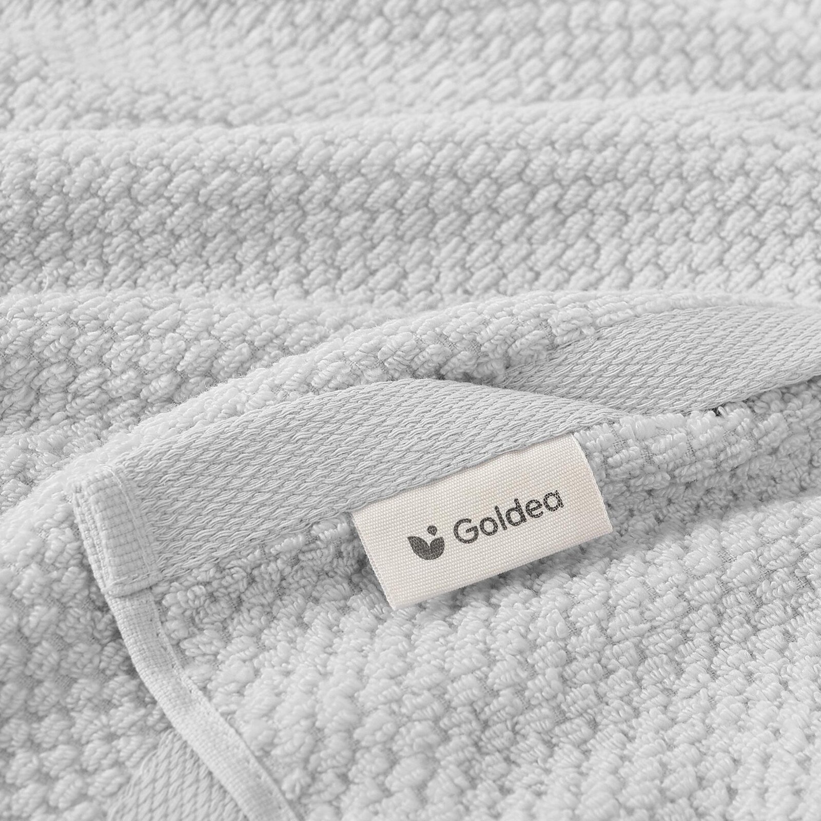 Katoenen badstof handdoek / badhanddoek Micro Pure - lichtgrijs