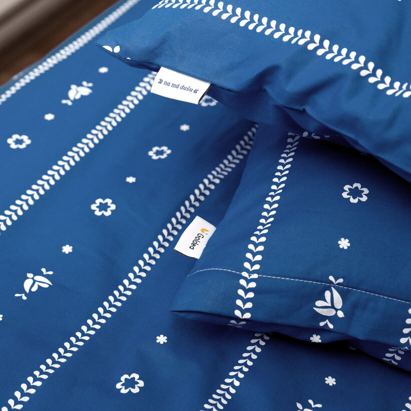 Katoenen beddengoed - Na mú dušu op blauw