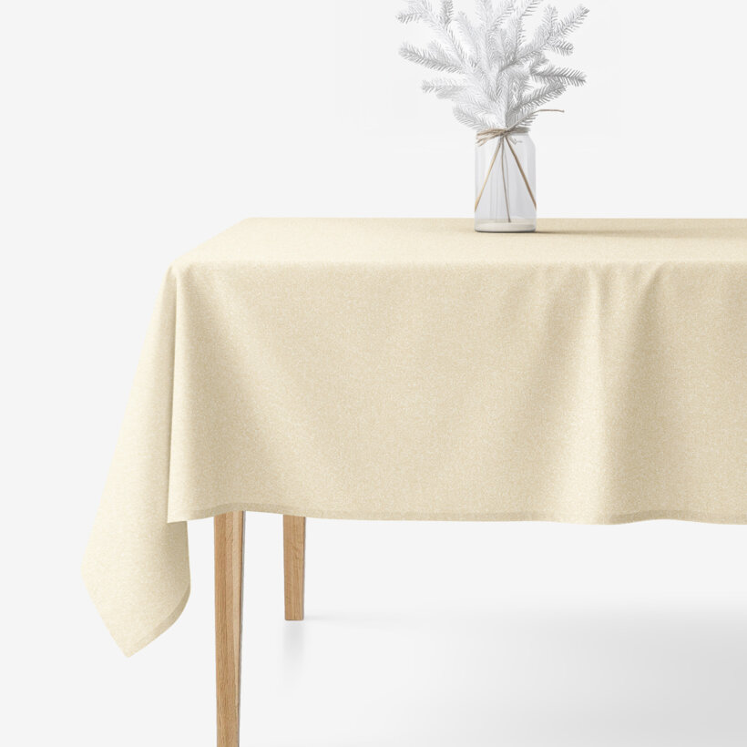 Exclusief hoekig tafelkleed - goud met glitters