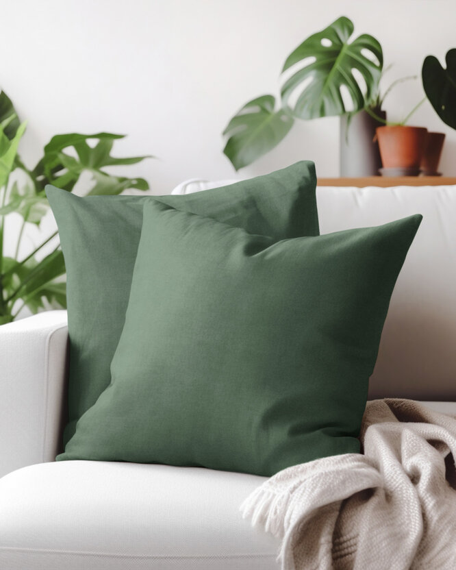 Decoratieve kussensloop Marbella - donkergroen