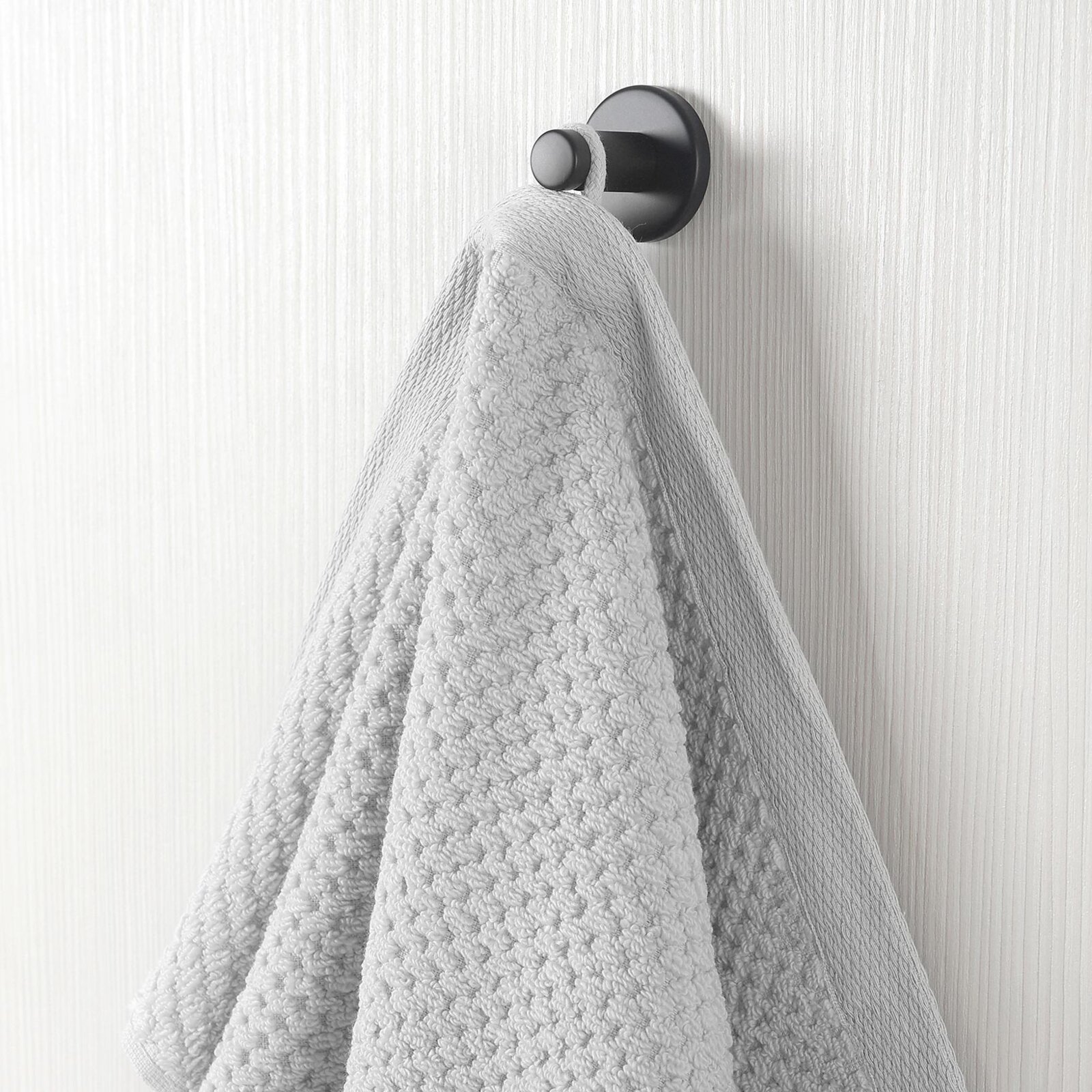 Katoenen badstof handdoek / badhanddoek Micro Pure - lichtgrijs