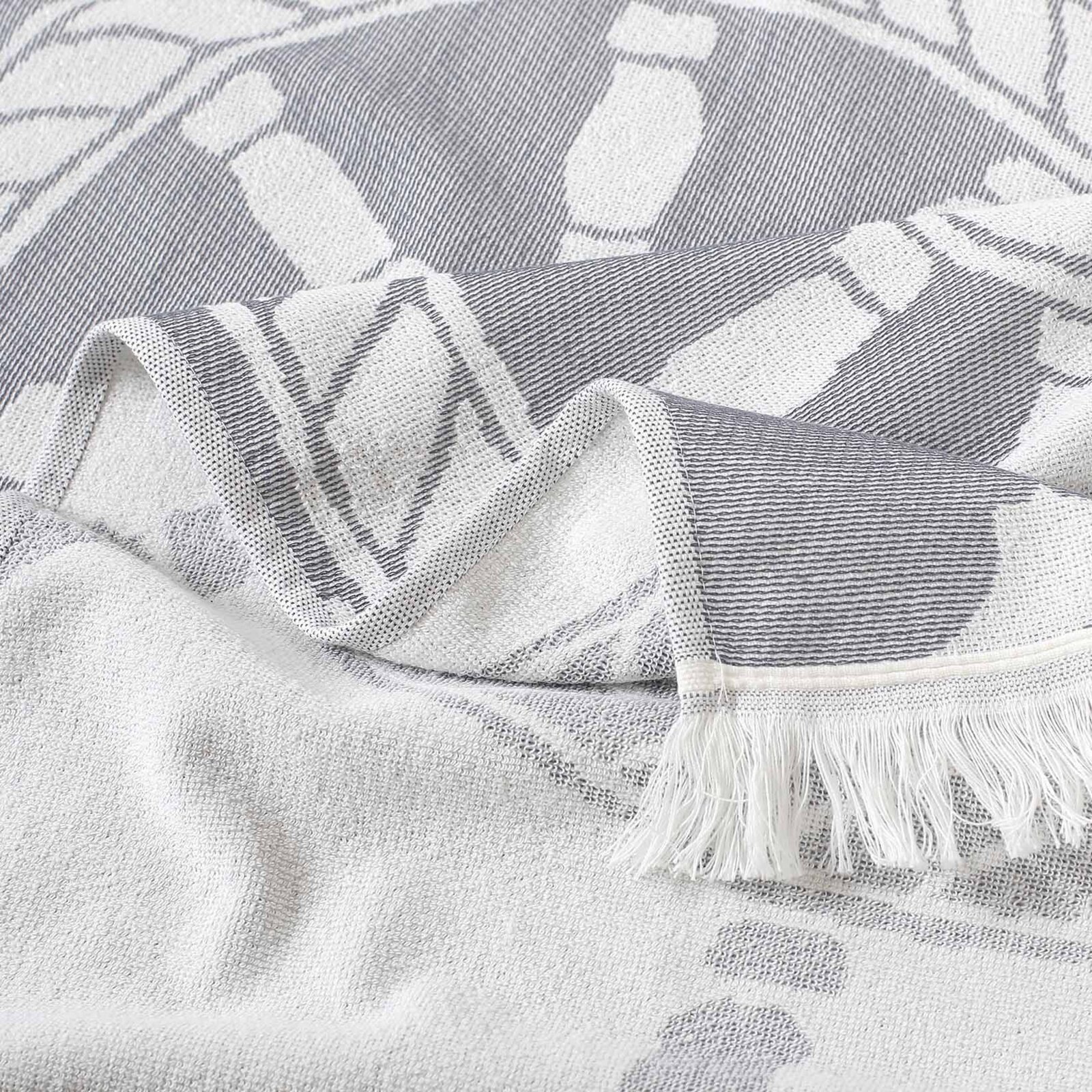 Strandbadhanddoek - Stuurwielen op grijs