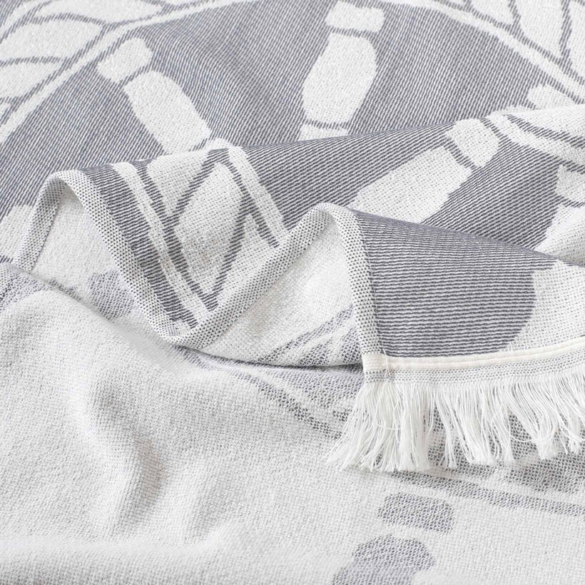 Strandbadhanddoek - Stuurwielen op grijs