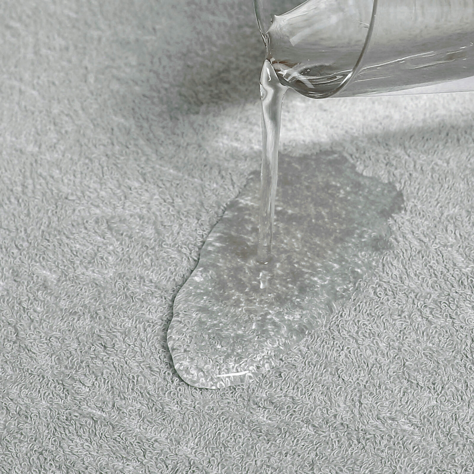 Waterdicht badstof hoeslaken - lichtgrijs