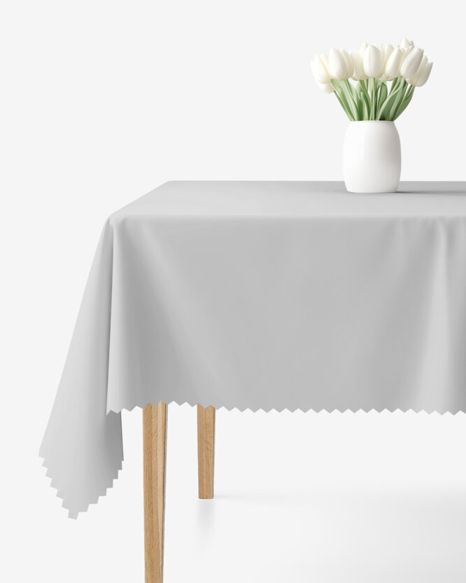 Hoekig teflon tafelkleed - grijs