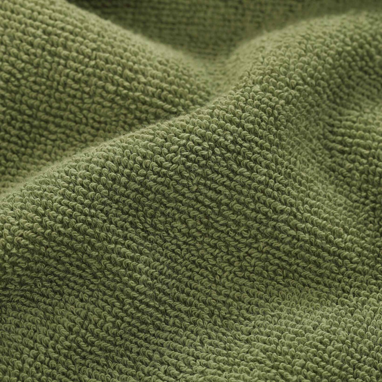 Katoenen badstof handdoek / badhanddoek Soft zonder boord - olijf