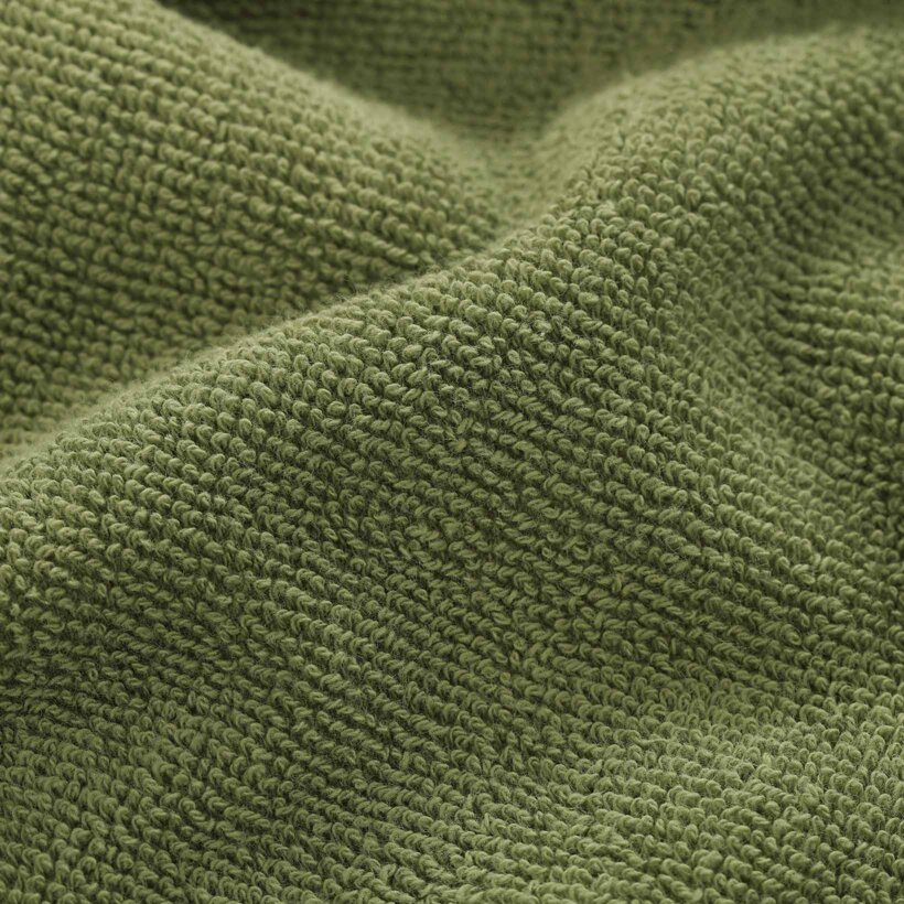 Katoenen badstof handdoek / badhanddoek Soft zonder boord - olijf