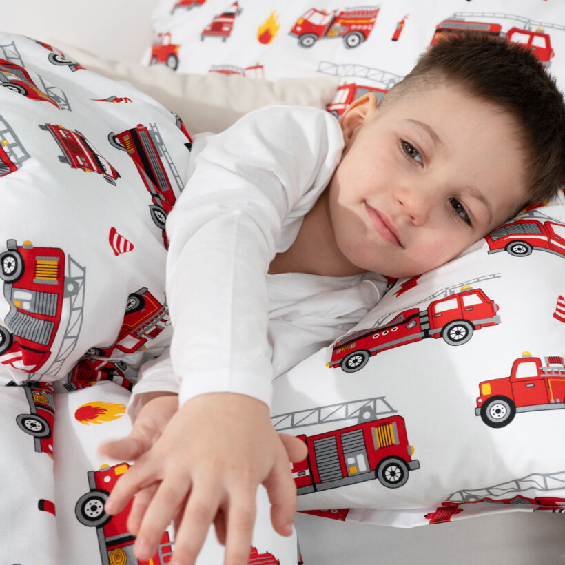 Katoenen kinderbeddengoed - Brandweerwagens