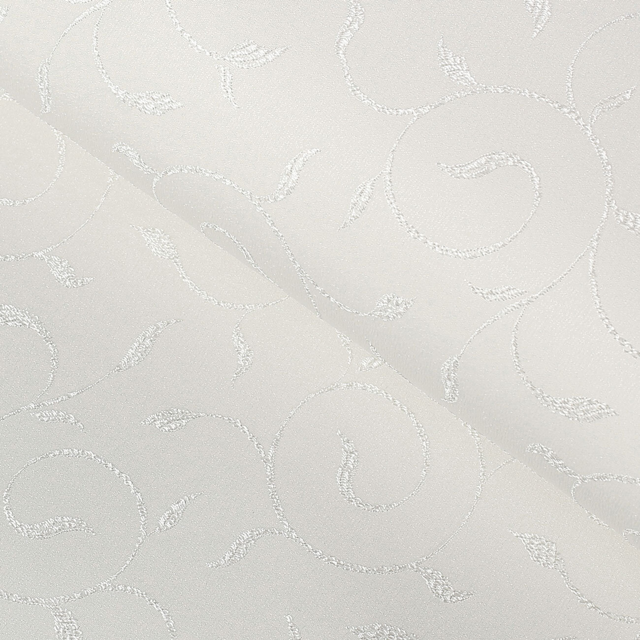 Tafelstof met tefloncoating - crème met grote ornamenten