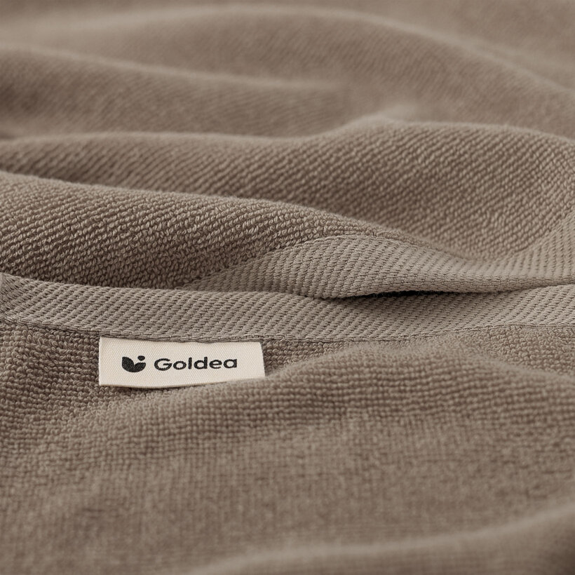 Katoenen badstof handdoek / badhanddoek Soft zonder boord - grijsbruin