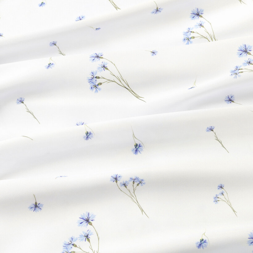 Decoratieve kussensloop Luca - Blauwe korenbloemen