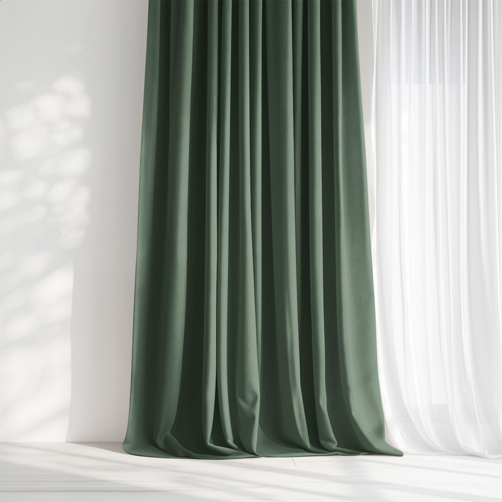 Decoratief gordijn Marbella - donkergroen