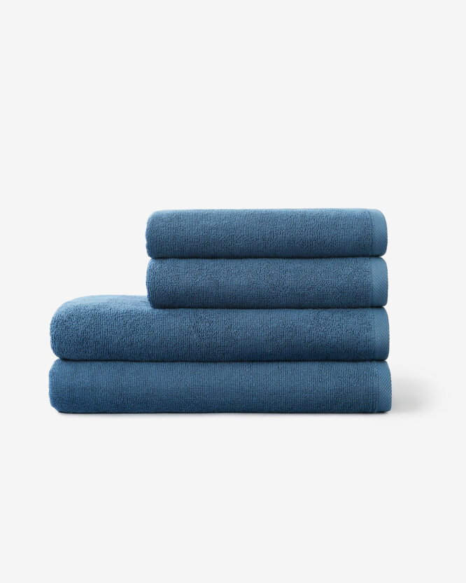 Katoenen badstof handdoek / badhanddoek Soft zonder boord - petrol