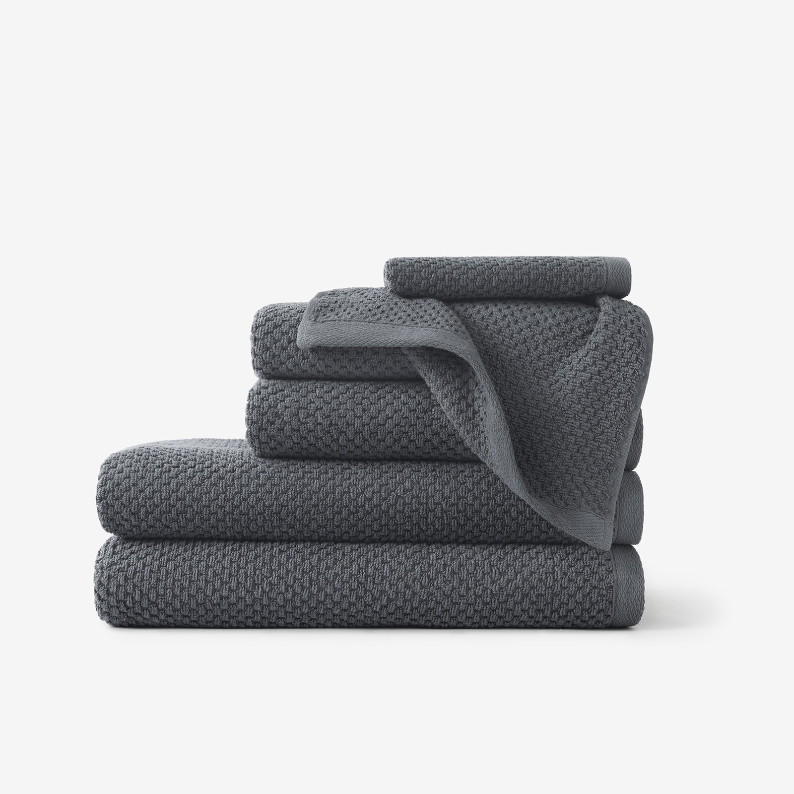 Katoenen badstof handdoek / badhanddoek Micro Pure - grafiet