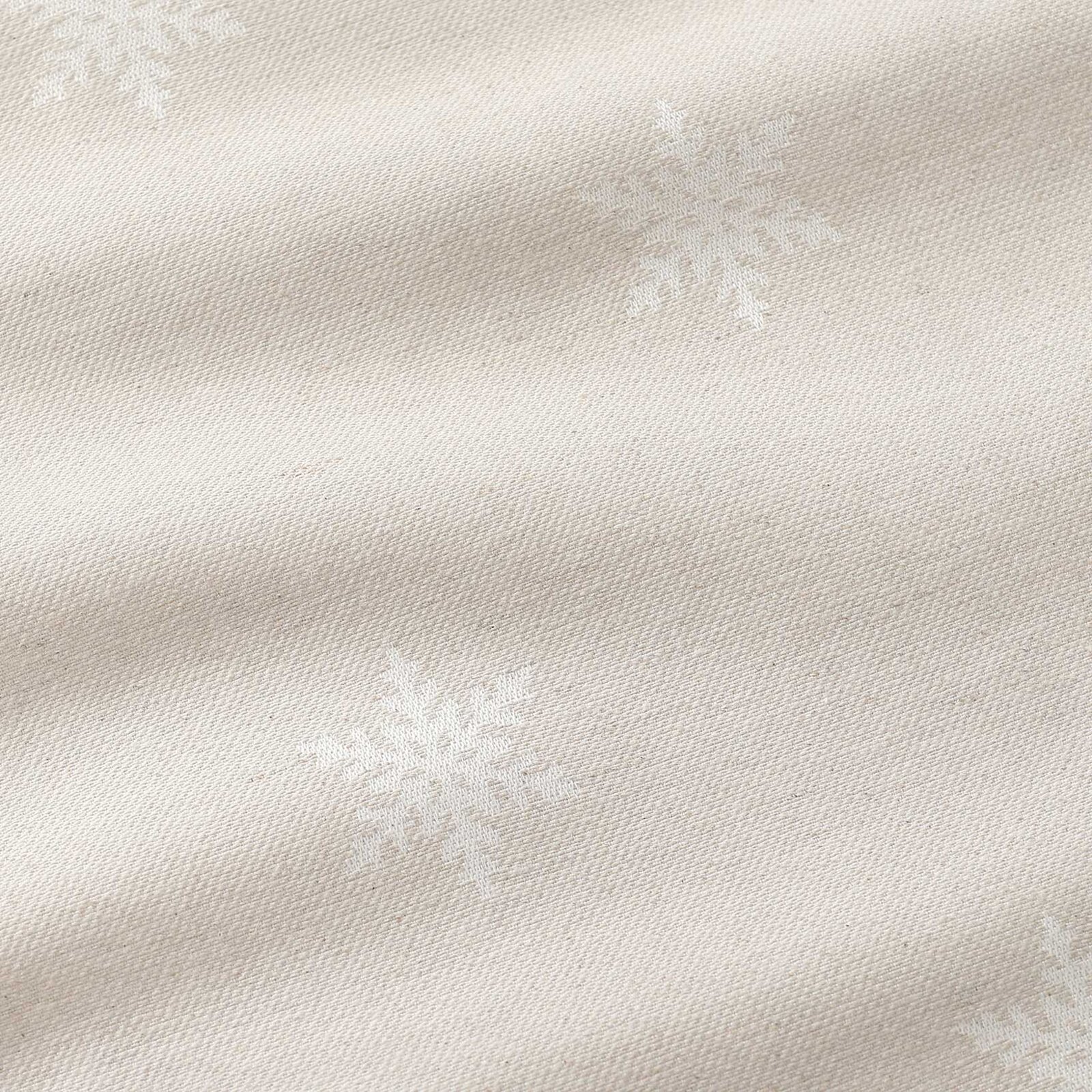 Decoratiestof Natura - Sneeuwvlokken op ongebleekt