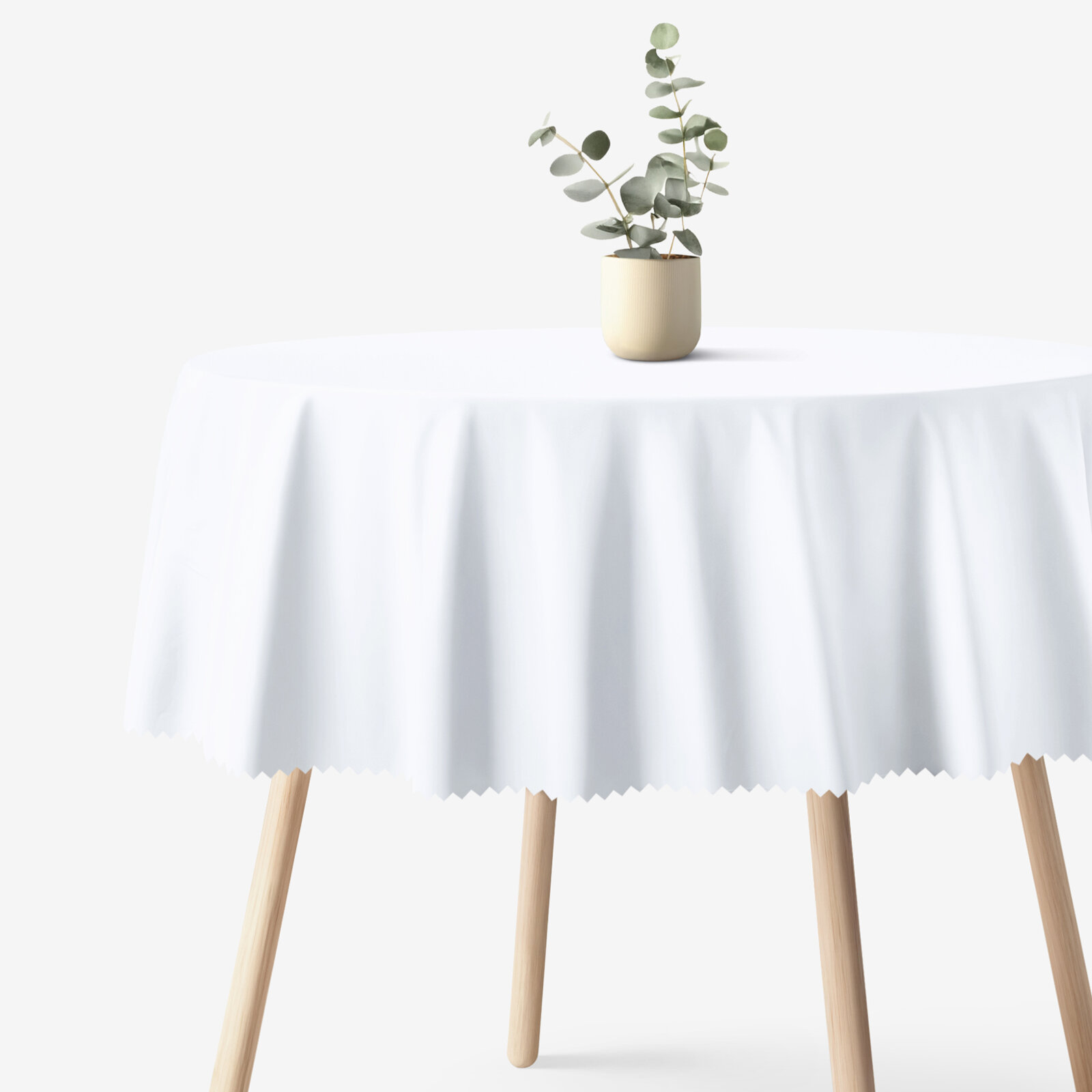 Rond teflon tafelkleed - wit