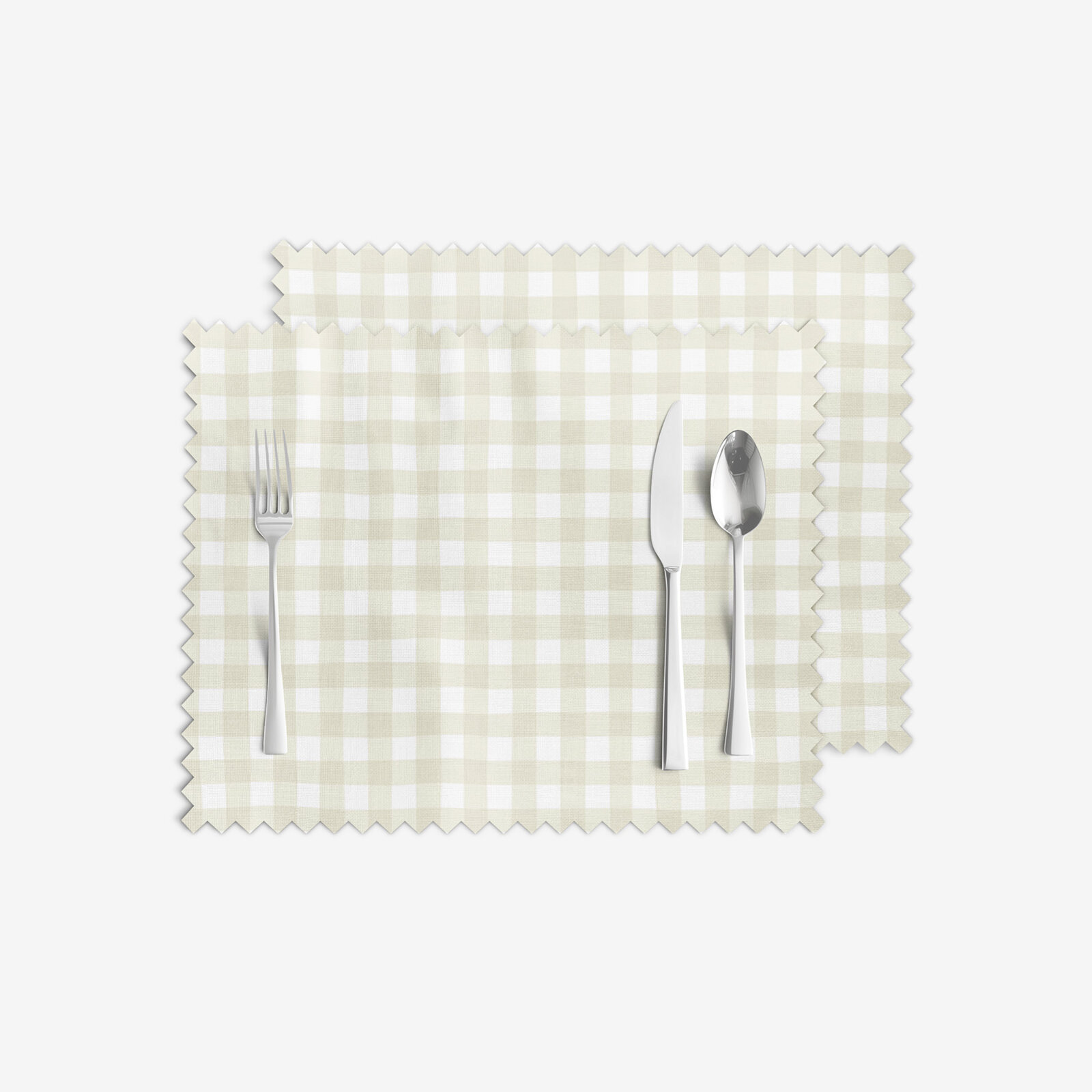 Tafelplacemat teflon - Beige ruitjes - set 2 st.