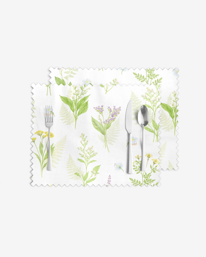 Tafelplacemat teflon - Bosbloemen - set 2 stuks