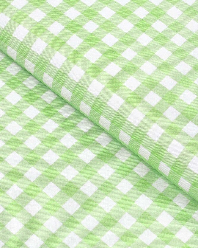 Stof met tefloncoating voor tafelkleden - Groene ruitjes