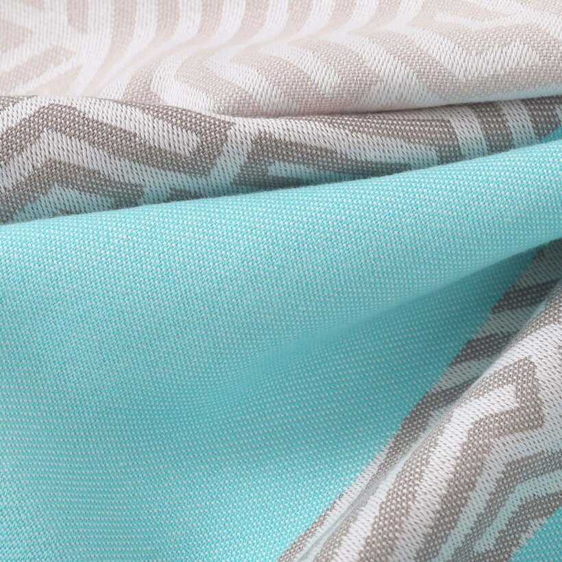 Lichte strandbadhanddoek - Mozaïek op turquoise