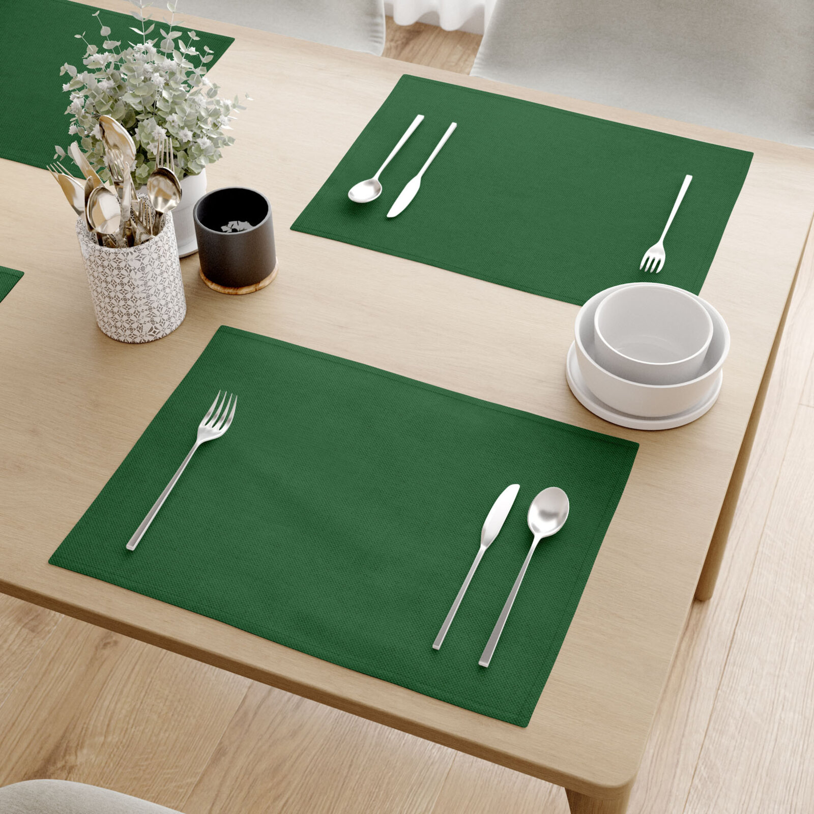 Placemat voor de tafel Malaga - donkergroen - set 2 stuks