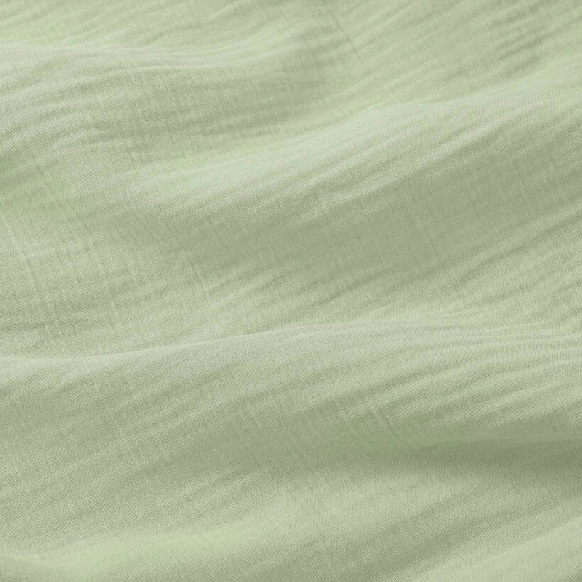Mousseline beddengoed - licht saliegroen