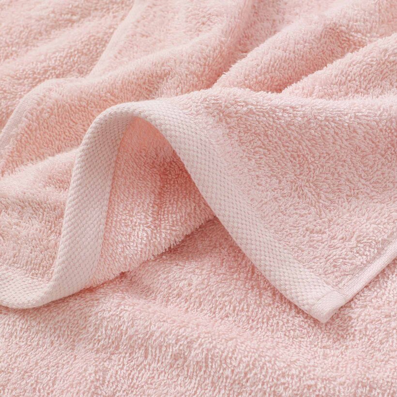 Kinder badstof handdoek - Beertje op roze