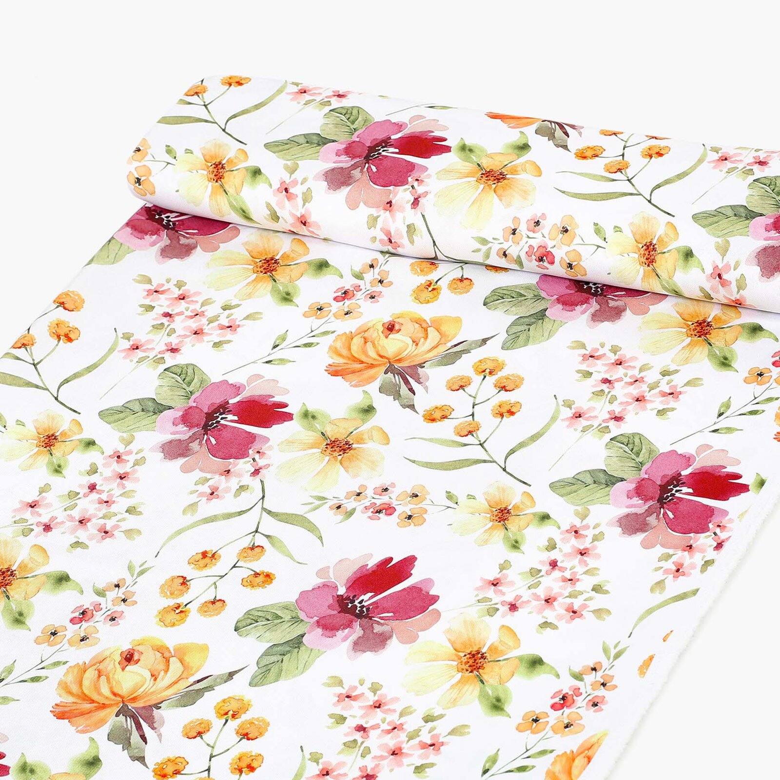 Tafelstof met tefloncoating - Hibiscus bloemen
