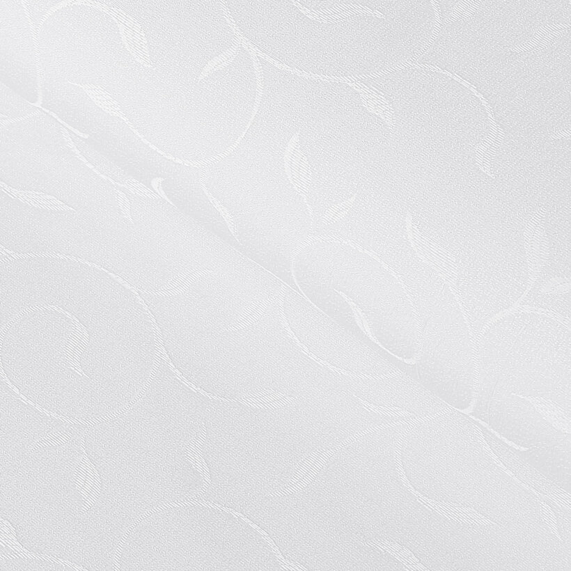 Tafelstof met tefloncoating - wit met grote ornamenten