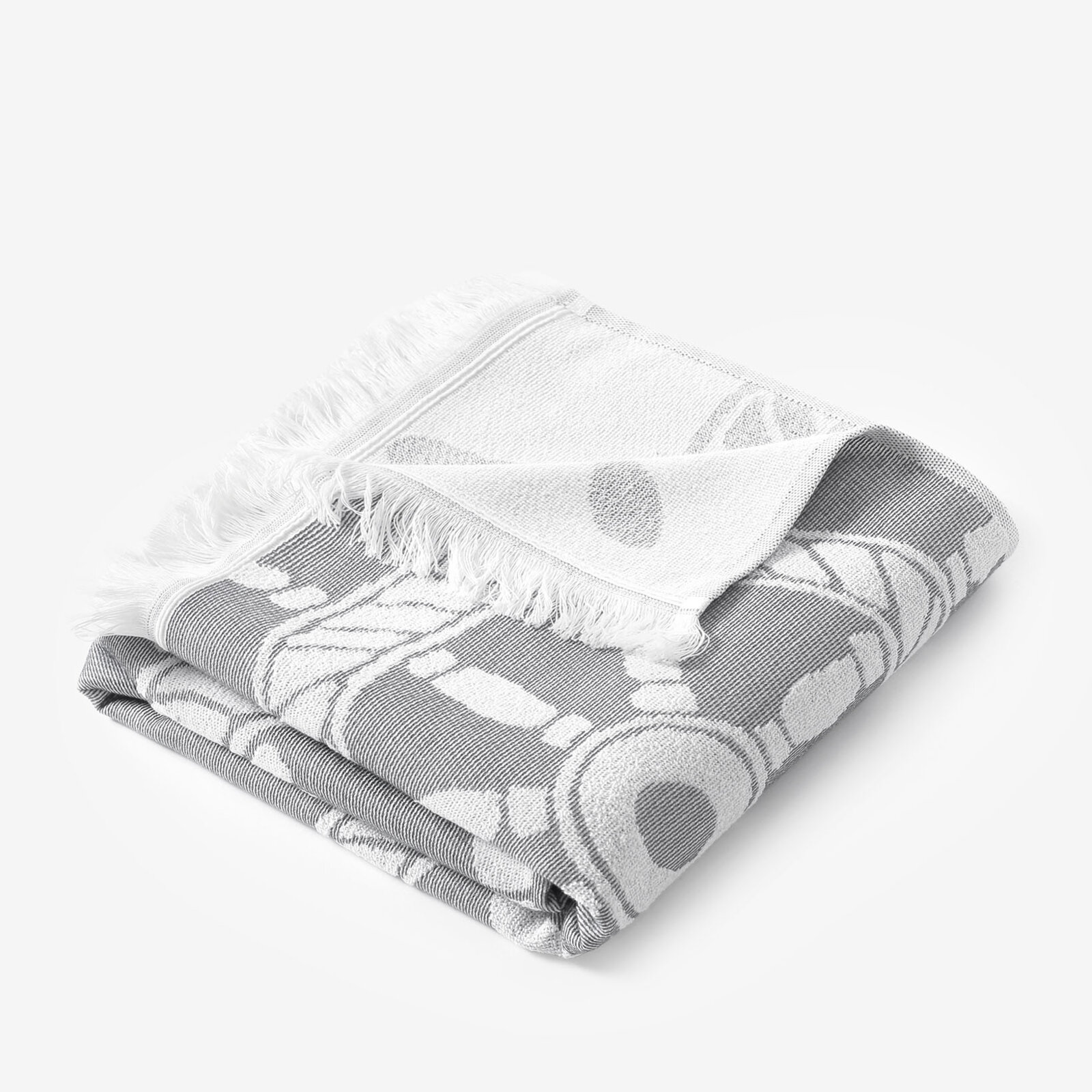 Strandbadhanddoek - Stuurwielen op grijs
