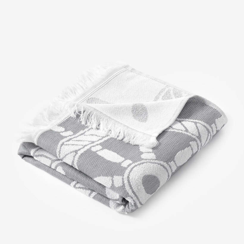 Strandbadhanddoek - Stuurwielen op grijs