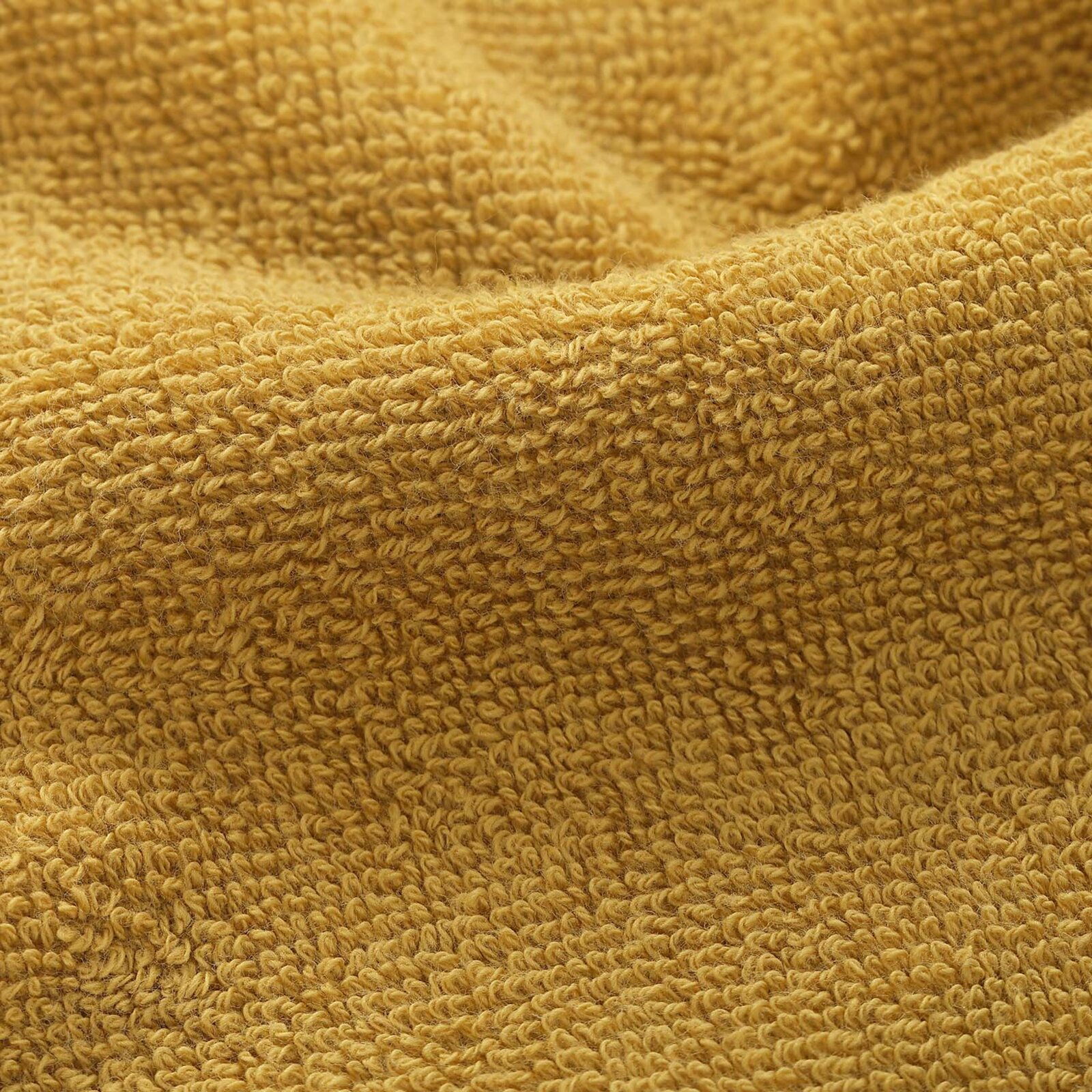 Katoenen badstof handdoek / badhanddoek Soft zonder boord - mosterdgeel