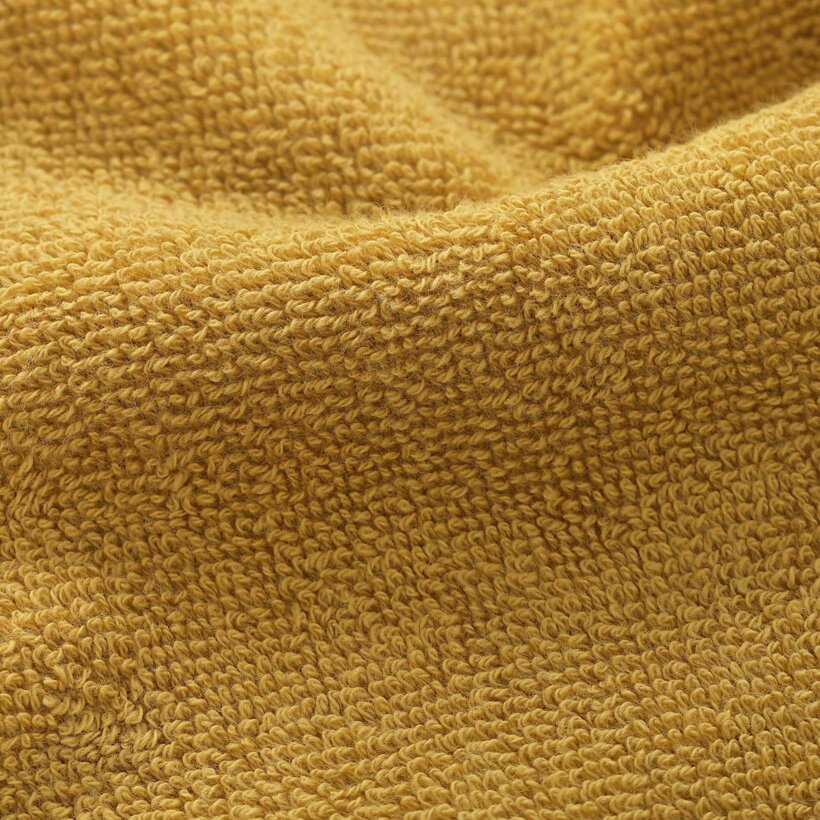 Katoenen badstof handdoek / badhanddoek Soft zonder boord - mosterdgeel