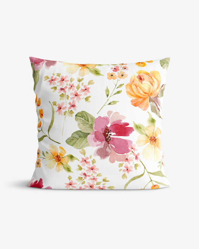 Decoratieve kussensloop Luca - Hibiscusbloemen