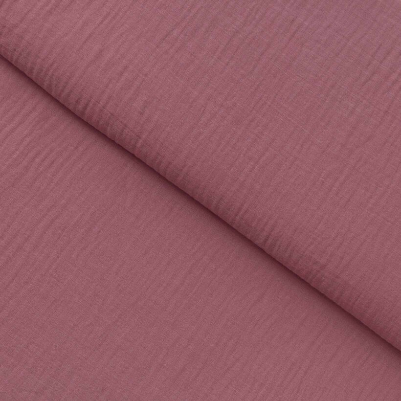 Mousseline stof - pastel wijnrood