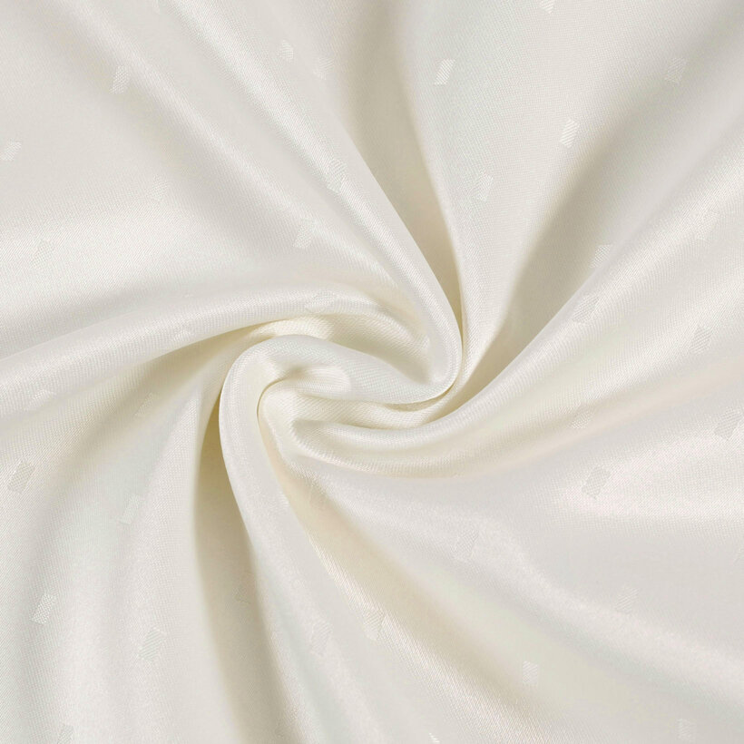 Feestelijk rond teflon tafelkleed - crème met glanzende rechthoekjes