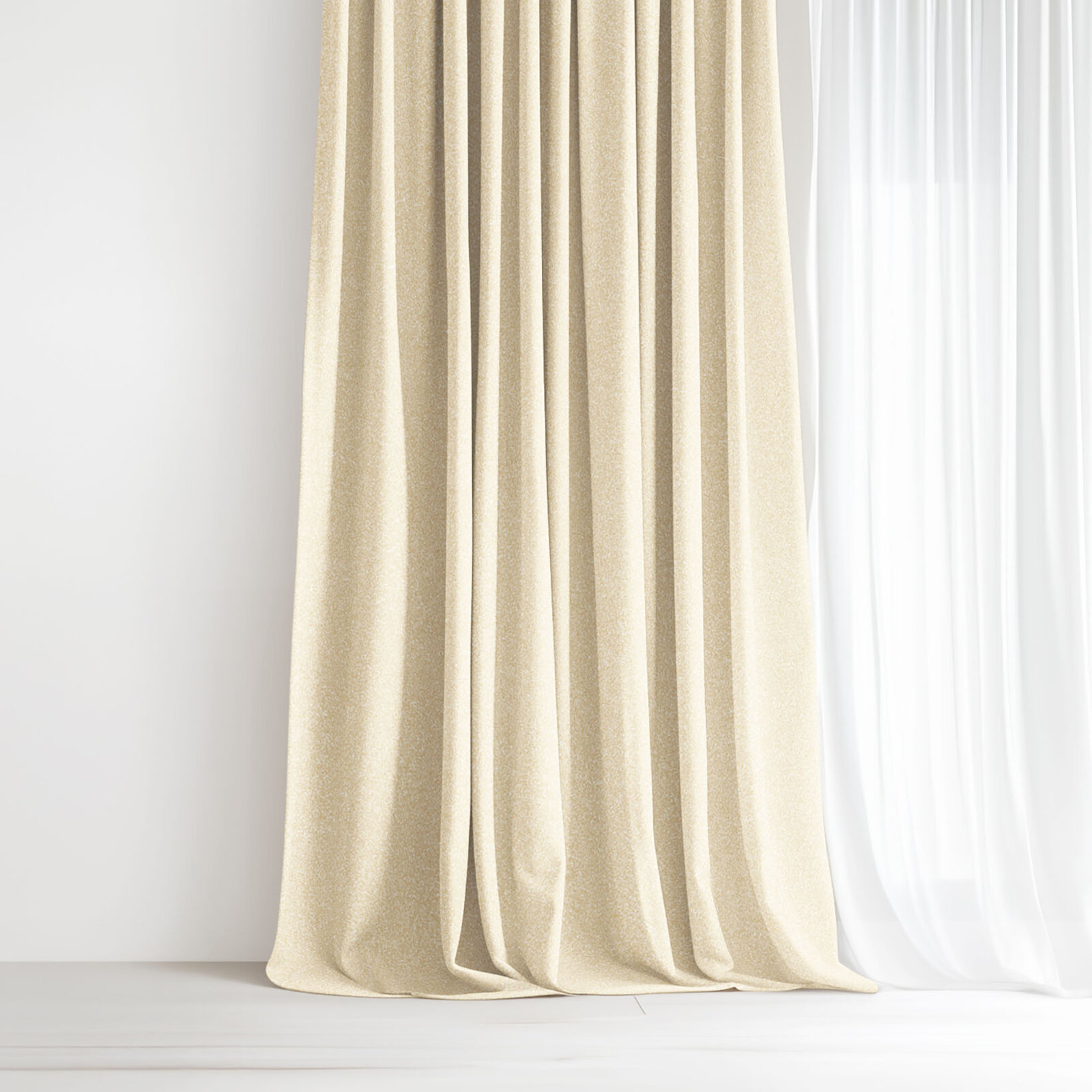 Decoratief exclusief gordijn - goud met glitters