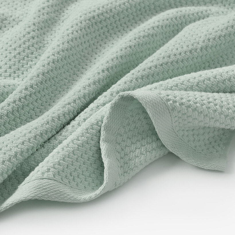 Katoenen badstof handdoek / badhanddoek Micro Pure - eucalyptus