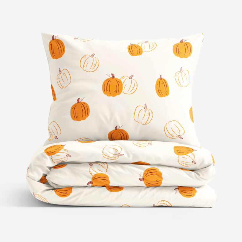 Katoenen beddengoed - Herfst pompoen