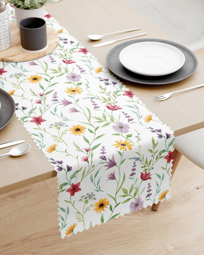 Tafelloper teflon - Kleurrijke lentebloemen