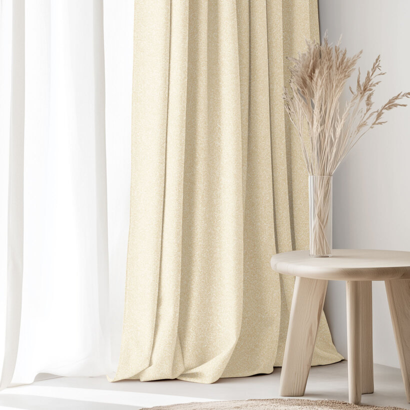 Decoratief exclusief gordijn - goud met glitters