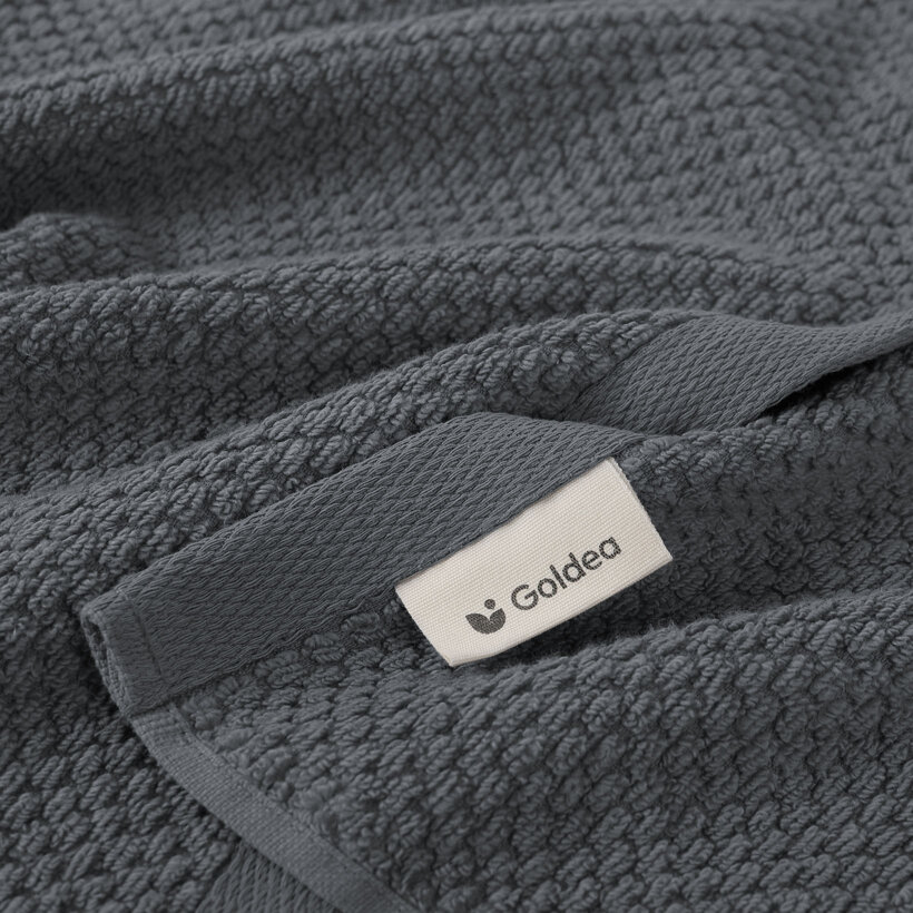 Katoenen badstof handdoek / badhanddoek Micro Pure - grafiet