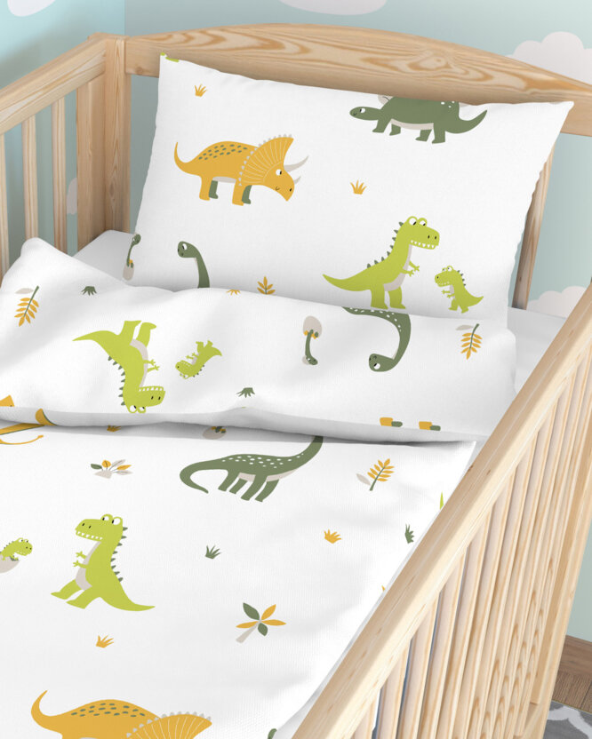 Katoenen beddengoed voor kinderen voor het ledikant - Dinosaurus avontuur