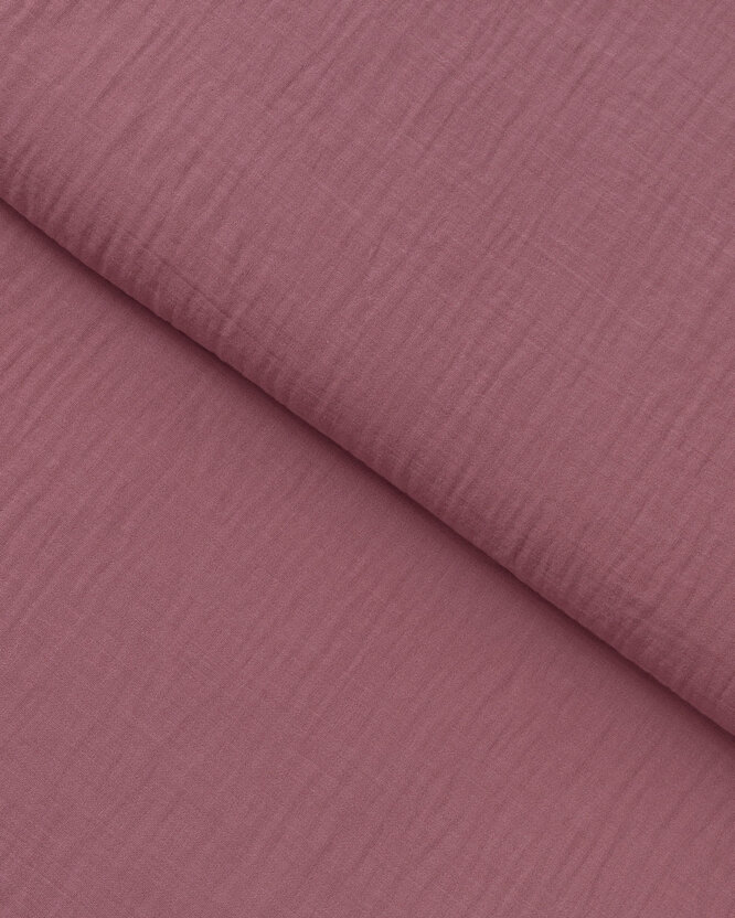 Mousseline stof - pastel wijnrood