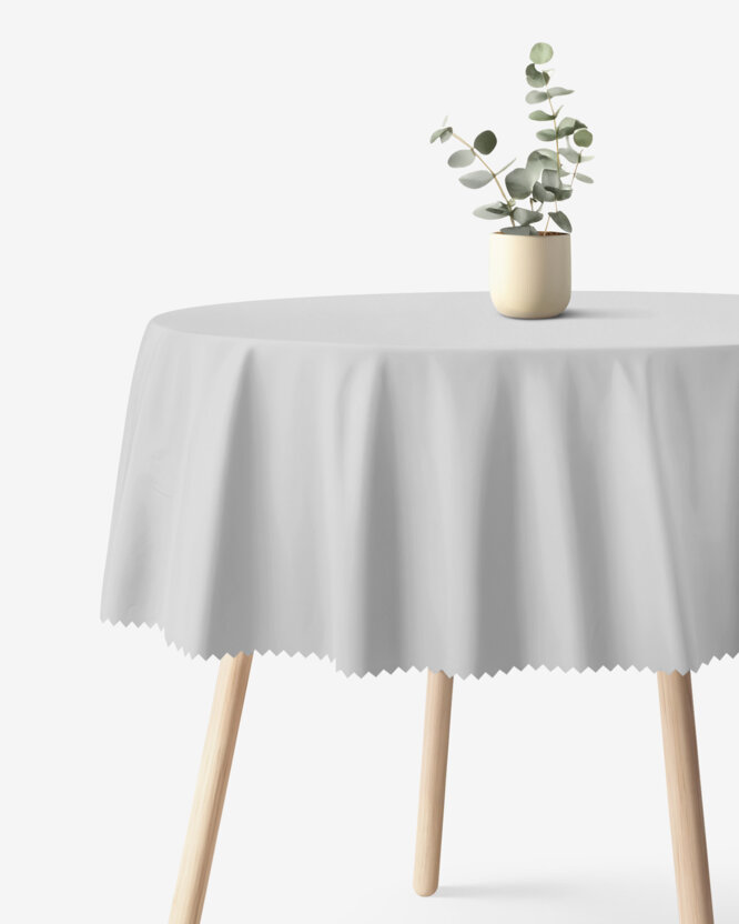 Rond teflon tafelkleed - grijs
