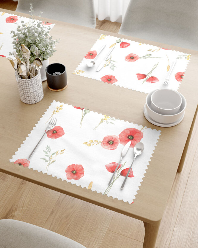 Tafelplacemat teflon - Klaprozen - set van 2st