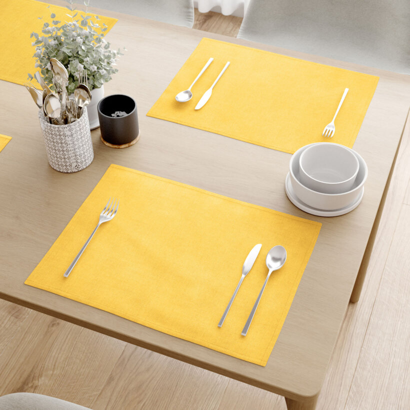 Tafelplacemat Malaga - geel - set 2 stuks