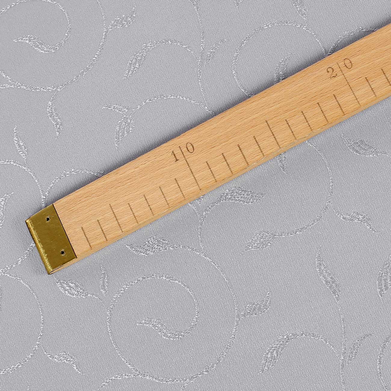 Stof met tefloncoating voor tafelkleden - grijs met grote ornamenten