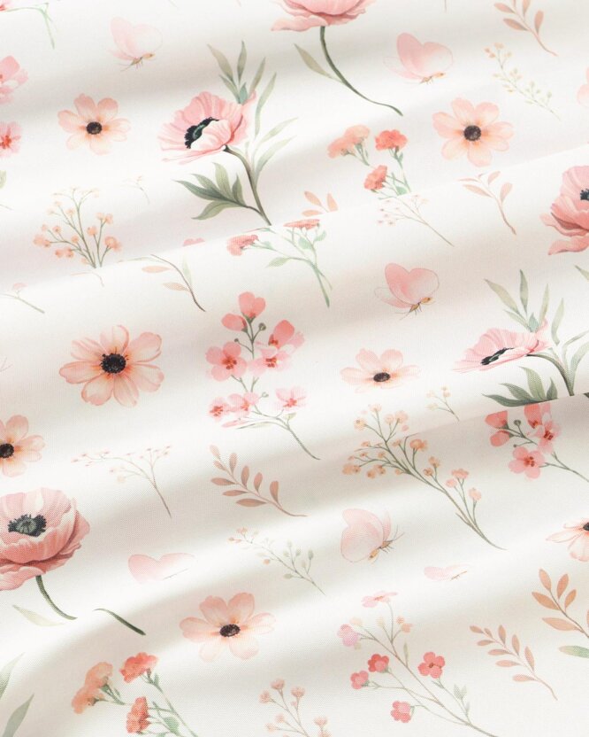 Decoratieve kussensloop Luca - Roze bloemen