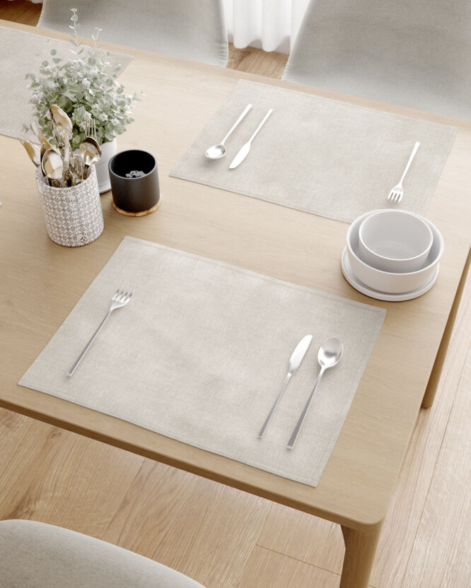 Placemat voor tafel Malaga - ongebleekt - set 2 stuks